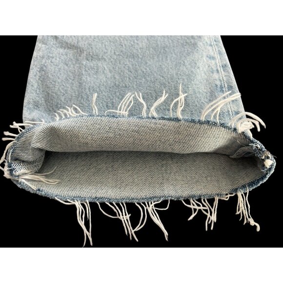 AGOLDE Criss Cross Straight Jeans Size 31 NWOT High Rise Vintage Denim Look - Picture 9 of 12